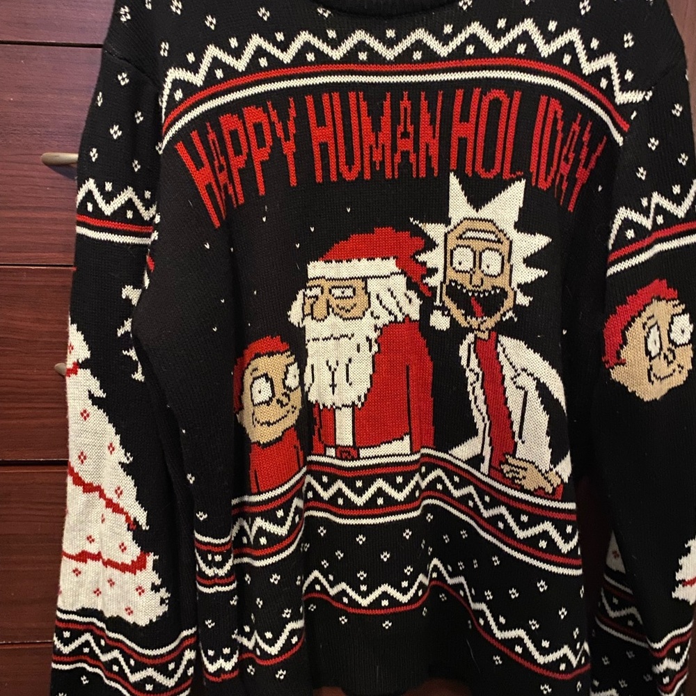 Rick and Morty holiday sweater XL